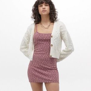 Urban Outfitters Washed Pink Ditsy Floral Minidress